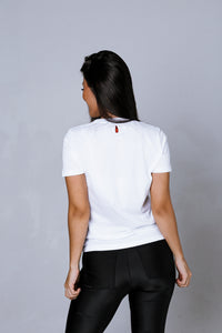 T-shirt Feminina Gola V - Branco